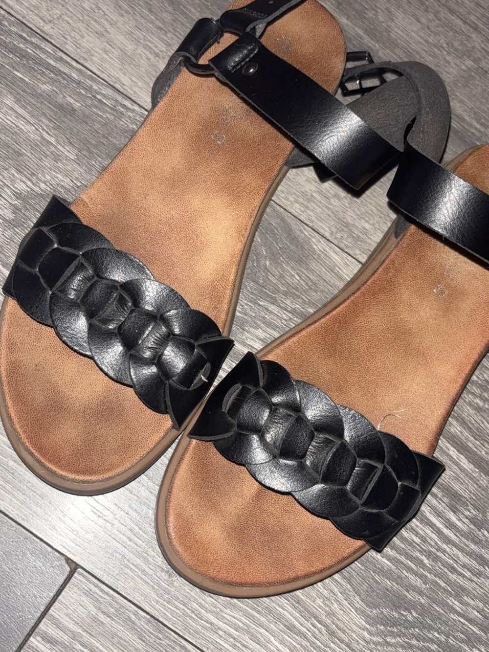 Worn dirty sandals